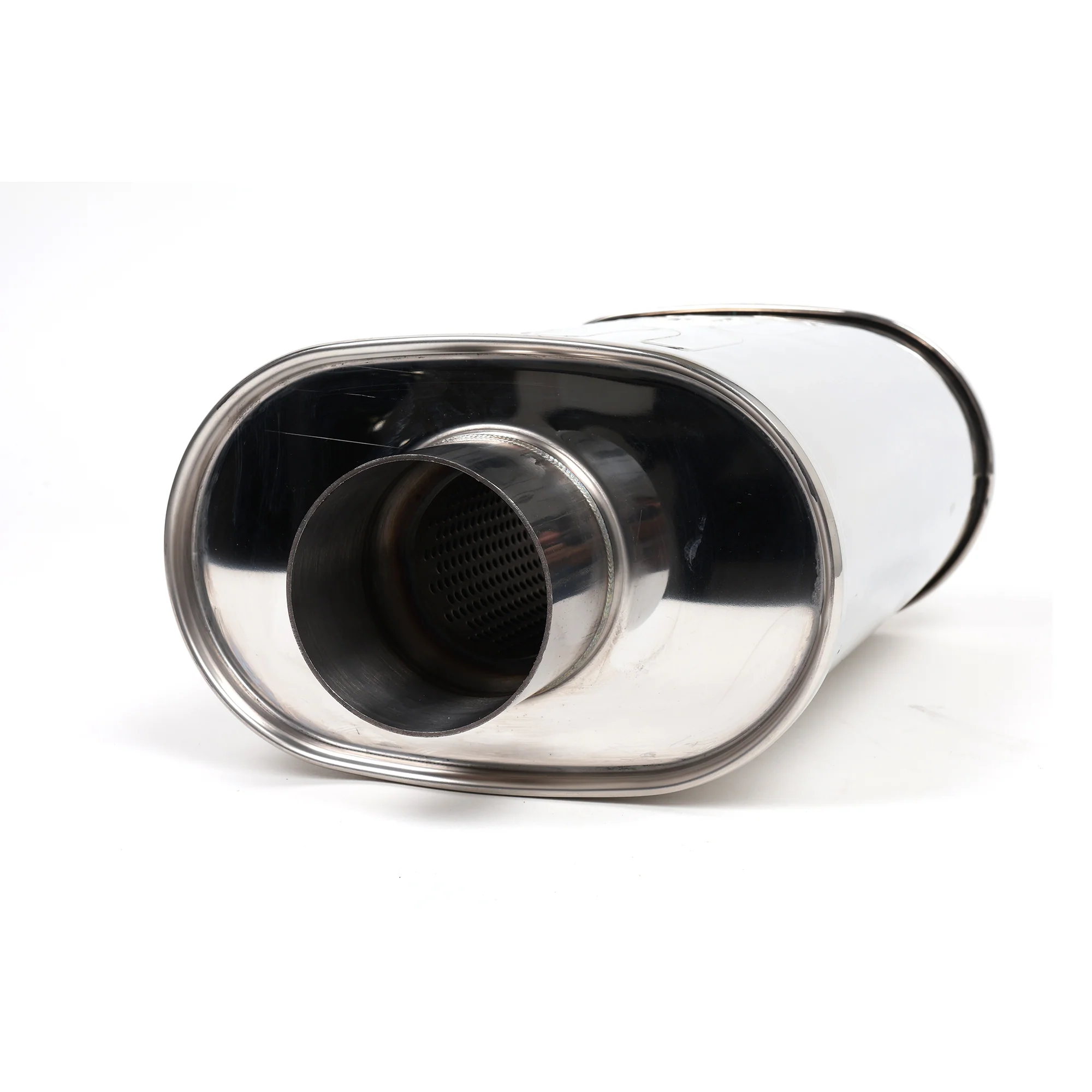 DC Sports Universal Oval Muffler 2.5" Inlet / 3" Outlet - Image 5