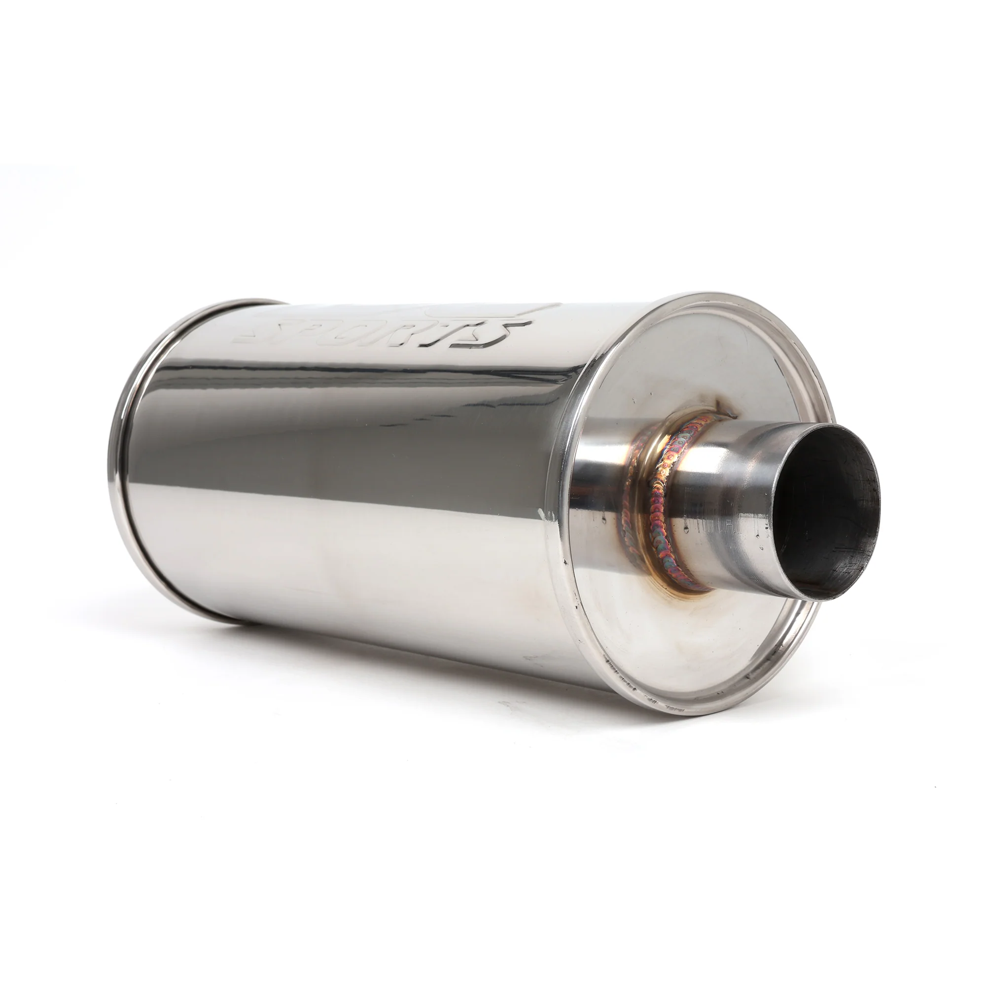 DC Sports Universal Round Muffler 2.5" Inlet / 2.5" Outlet - Image 4