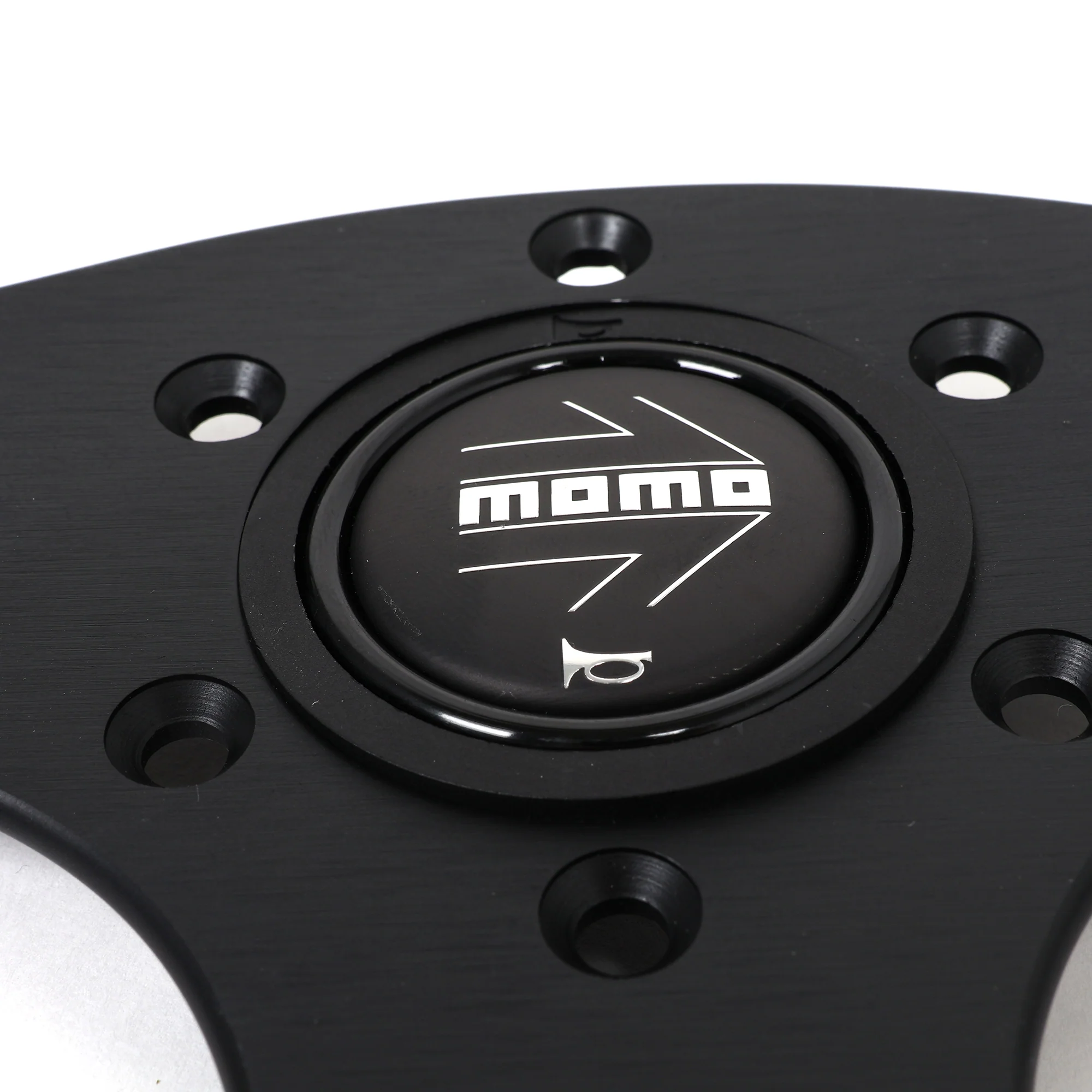 Momo Tuner Steering Wheel - Black Leather/Red Stitching - Image 9