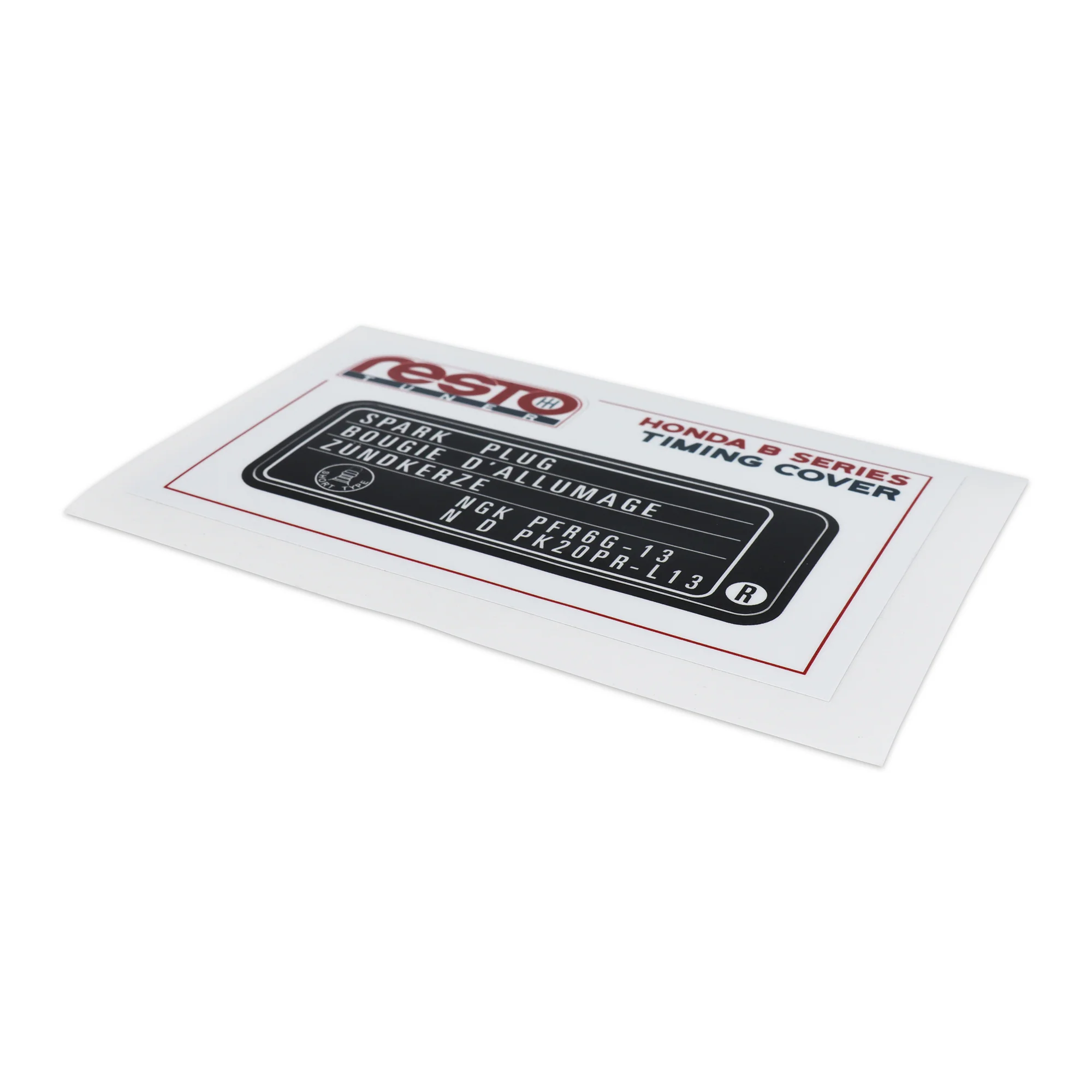 RestoTuner B Series Timing Cover Replacement Decal - Image 4