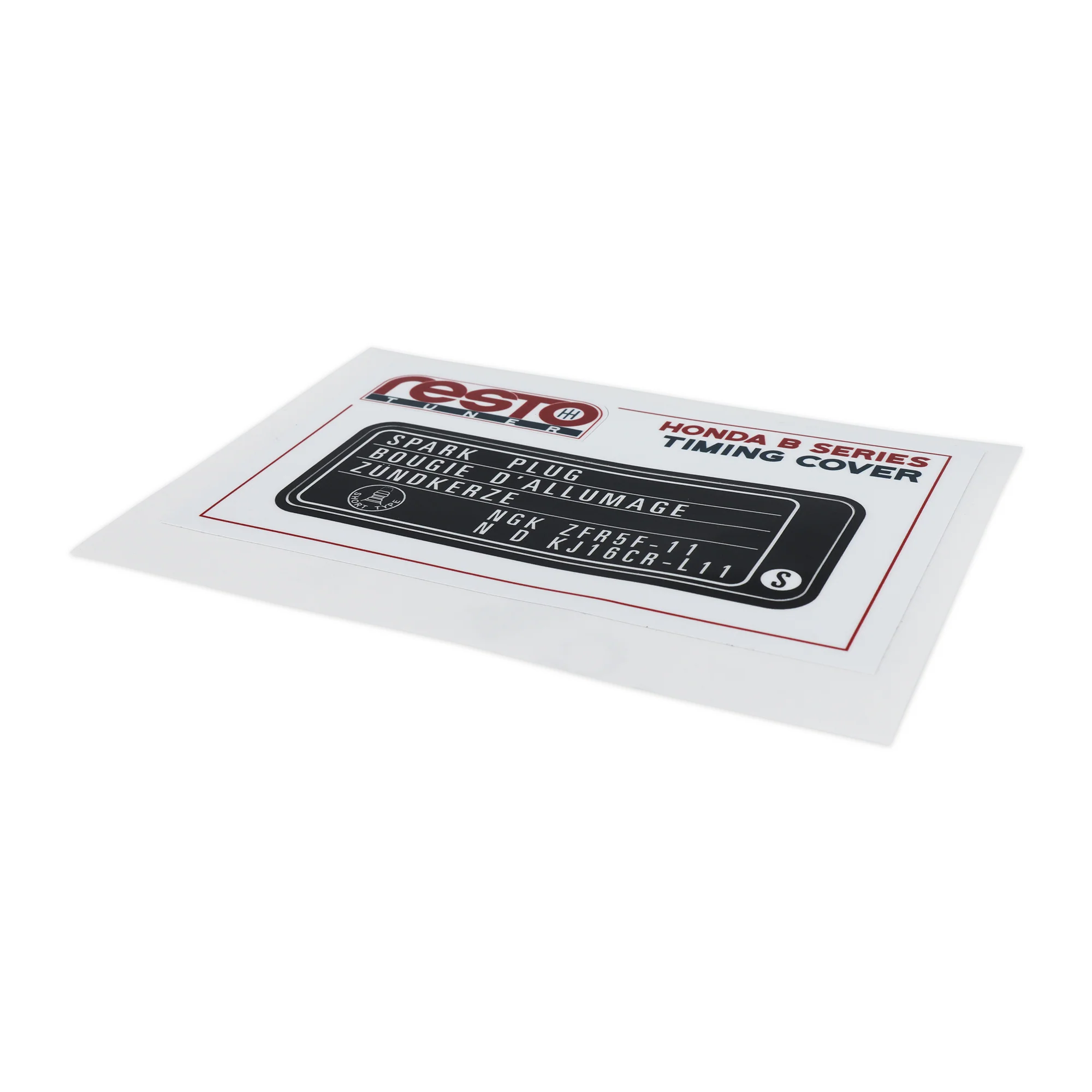 RestoTuner B Series Timing Cover Replacement Decal - Image 6