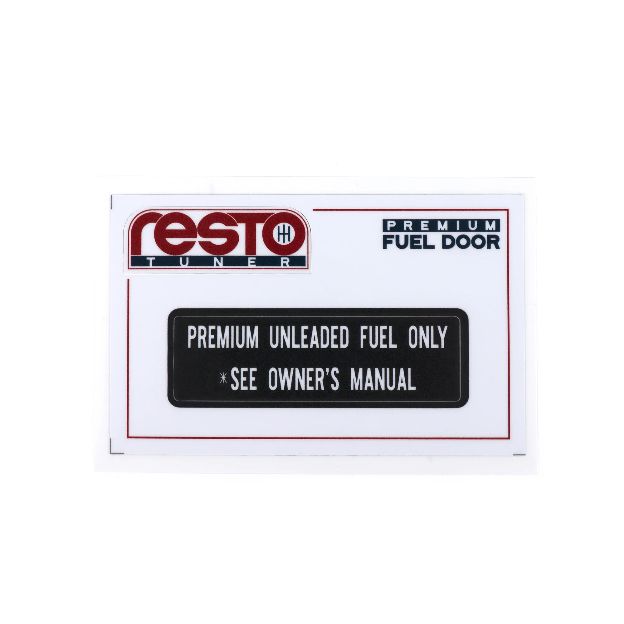 RestoTuner Honda & Acura Fuel Door Replacement Decal - Image 5