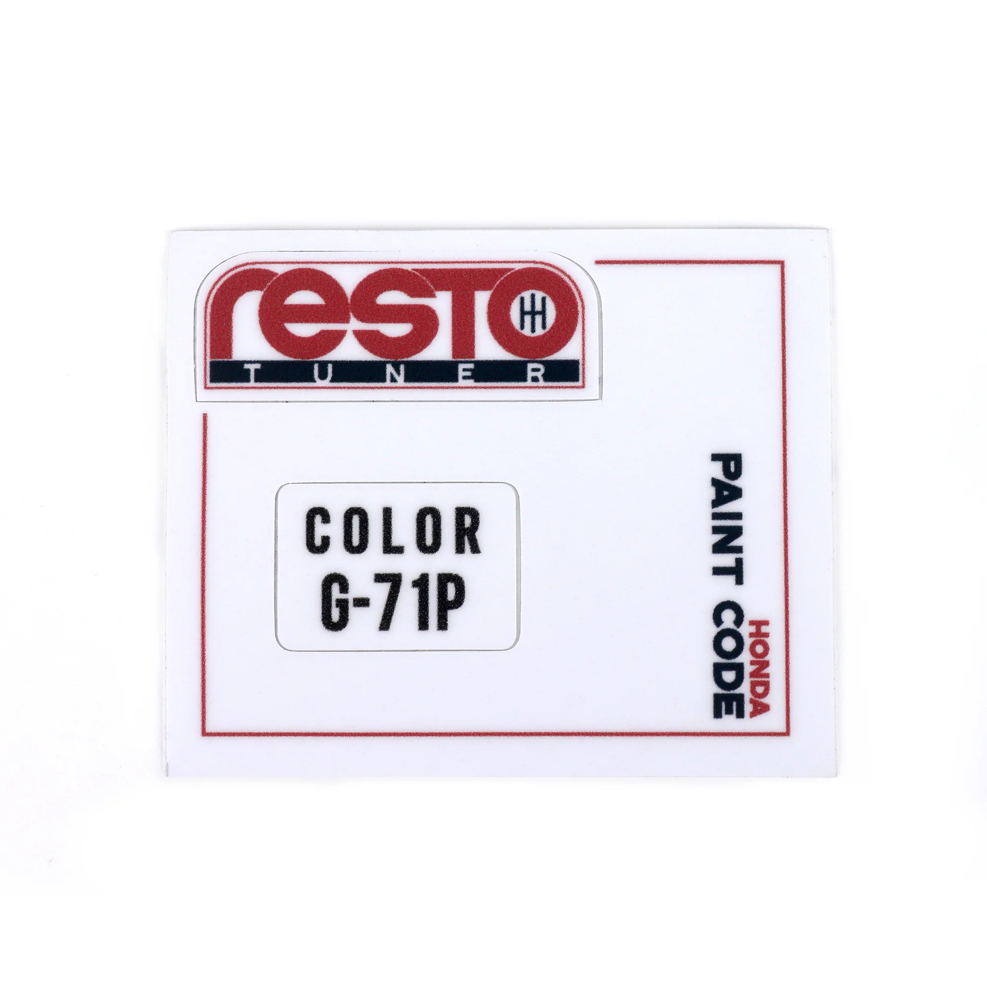 RestoTuner Honda Paint Code Replacement Decals - Image 21