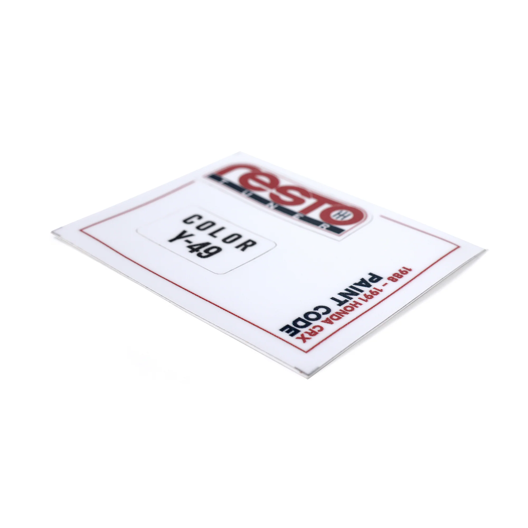 RestoTuner Honda Paint Code Replacement Decals - Image 65